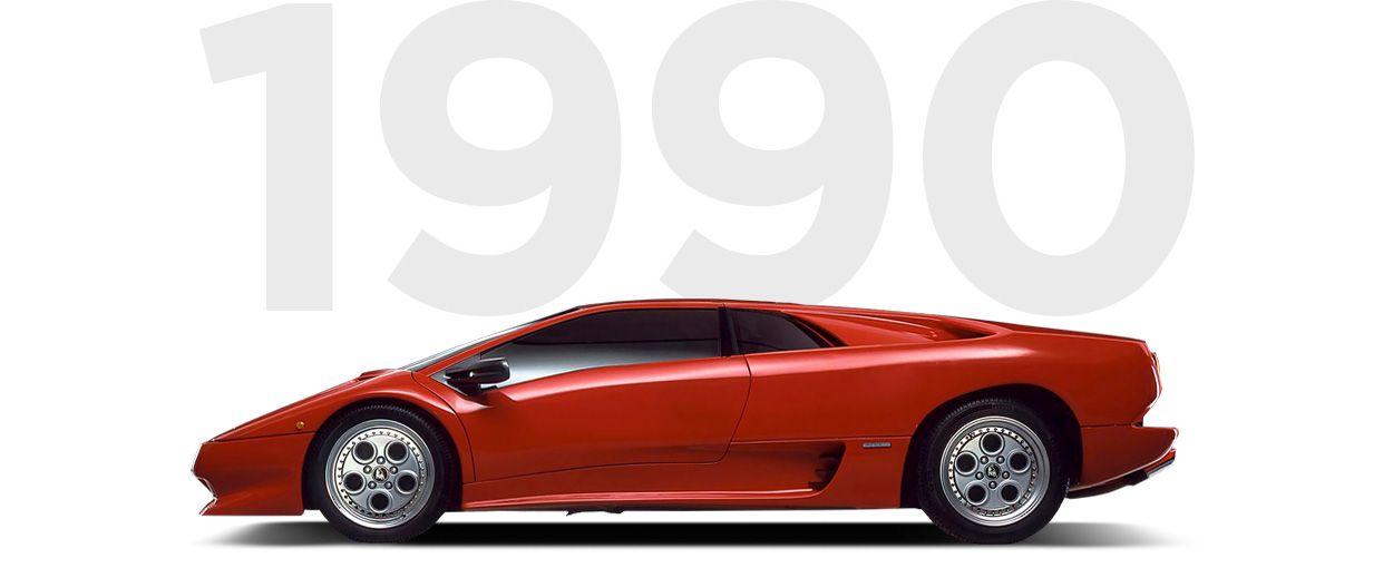 Pirelli & Lamborghini through history 1990